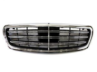 Решетка радиатора на Mercedes S-class W222 2013-2017 AMG S63 Chrome night vision и камеру 430029 фото
