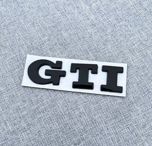 Автологотип шильдик эмблема надпись Volkswagen GTI на крышку багажника черный 418936 фото
