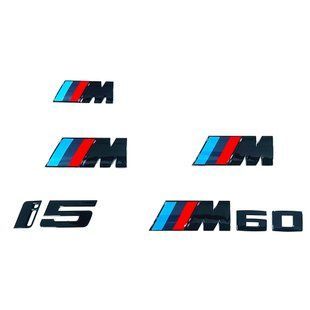 Емблеми написи BMW i5 M60 Black Shadow Edition комплект чорний глянець 523221 фото
