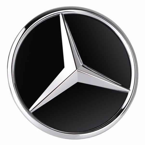 Эмблема в радиаторной решетке Mercedes C-class W205 2018&ndash;2021 Рестайлинг хром A2058806406 522671 фото