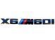 Автологотип шильдик эмблема надпись BMW X6M60i black глянец на крышку багажника 521416 фото 1