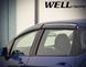 Дефлектори вікон для Honda Jazz, Fit 2015-2020 з хром молдингом WELLvisors 3-847HD004 208923 фото 3