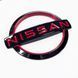 Автологотип емблема напис Nissan 165x140мм Red чорний глянець 523913 фото 2