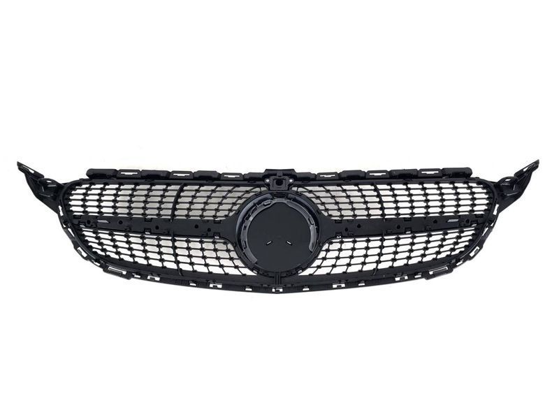Решітка радіатора на Mercedes C-class W205 2018-2021 Black Diamond під камеру 427437 фото