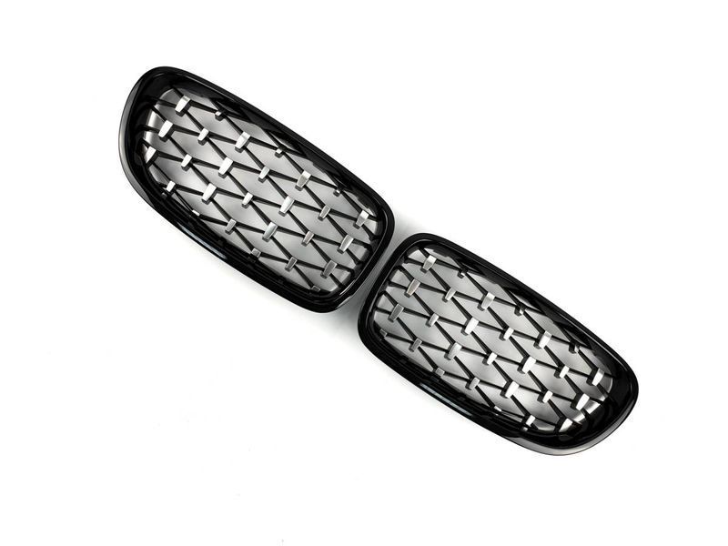 Решітка радіатора на BMW 5 F10, F11 2010-2017 Diamond Black Silver 429108 фото