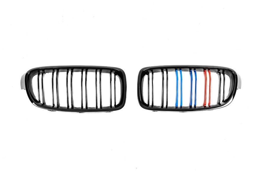 Решітка радіатора на BMW 3 F30, F31 2011-2018 M-Look Black 138279 фото