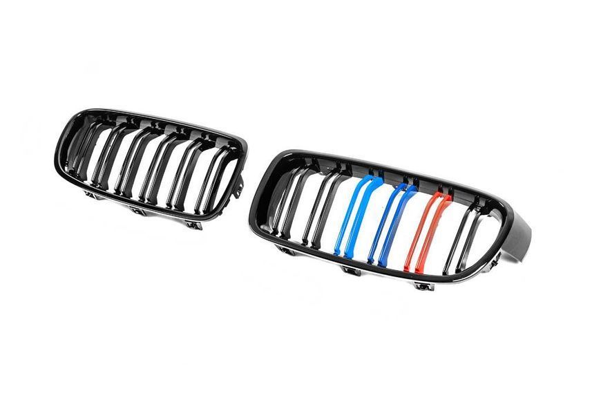 Решітка радіатора на BMW 3 F30, F31 2011-2018 M-Look Black 138279 фото