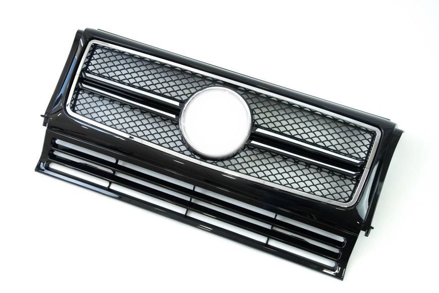 Решетка радиатора на Mercedes G-class W463 1990-2018 Black Chrome SL 427740 фото