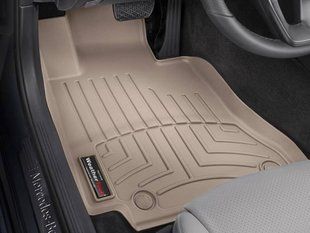 3D килимки для Mercedes C-class W205 2014- бежеві передні WeatherTech 456761 141700 фото