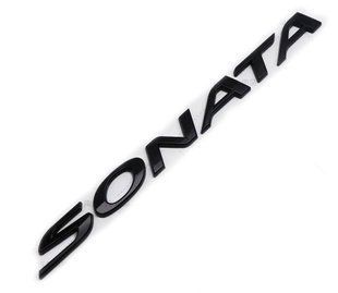 Автологотип емблема напис Hyundai Sonata Black Edition чорний глянець 417264 фото