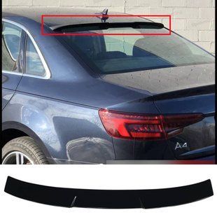 Спойлер бленда заднього вікна на Audi A4 B9 2015-2019 чорний глянець 431439 фото