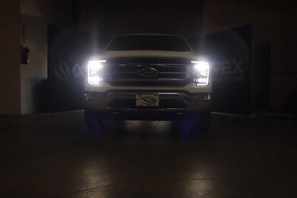 Альтернативна оптика передня на Ford F-150 2021- AlphaRex Nova-Series LED Projector Headlights Black 425421 фото