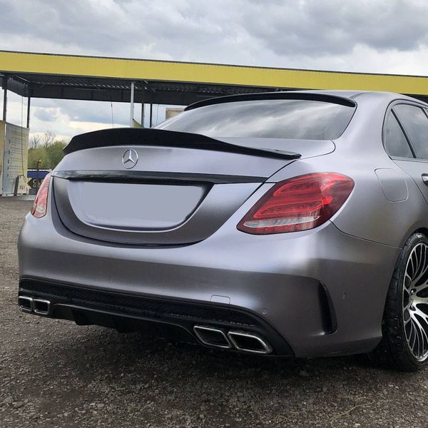 Спойлер на Mercedes C-class W205 2014- PSM Style чорний глянець 430142 фото Спойлер на Mercedes C-class W205 2014- PSM Style чорний глянець 430142 фото