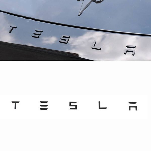 Автологотип шильдик эмблема надпись Tesla Performance Black черный матовый 50см 414178 фото