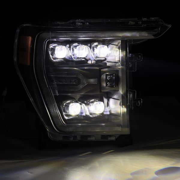 Альтернативна оптика передня на Ford F-150 2021- AlphaRex Nova-Series LED Projector Headlights Black 425421 фото