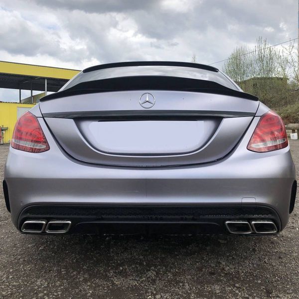 Спойлер на Mercedes C-class W205 2014- PSM Style чорний глянець 430142 фото Спойлер на Mercedes C-class W205 2014- PSM Style чорний глянець 430142 фото