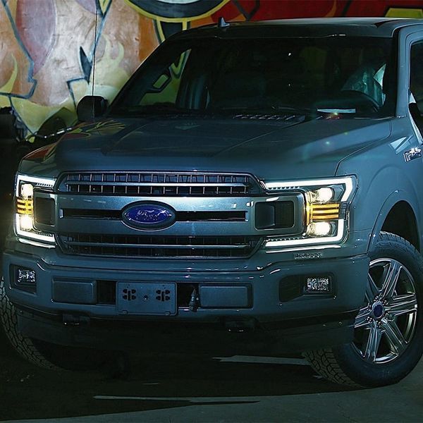 Альтернативная оптика передняя на Ford F-150 2018-2020 PRO series Jet-Black 242538 фото