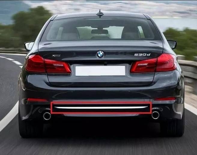 Молдинг заднего бампера на BMW 5 G30 2017-2020 Luxury Line оригинал 51127389971 423012 фото