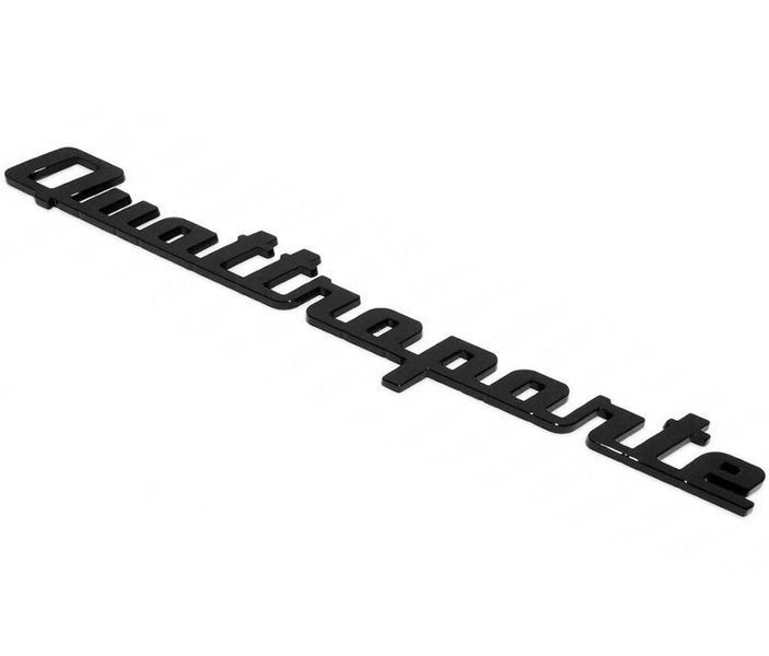 Автологотип шильдик эмблема надпись Maserati Quattroporte Black черный глянец на крышку багажника 430548 фото