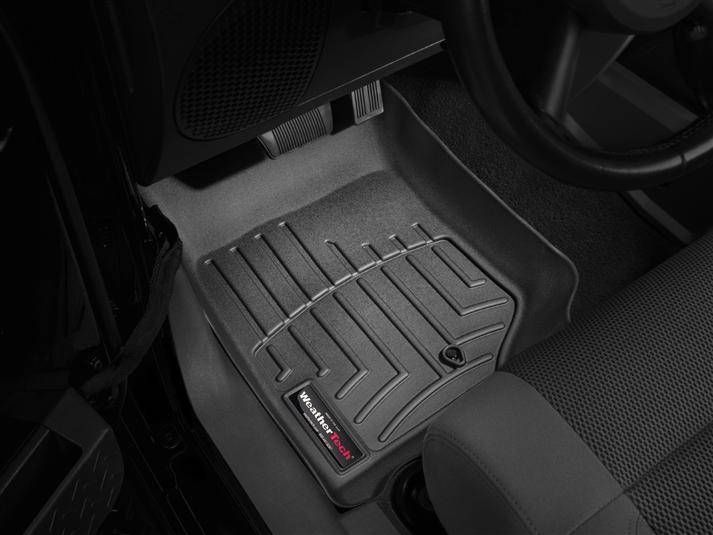 3D килимки для Jeep Wrangler 2007-2014 чорні передні WeatherTech 441051 46384 фото