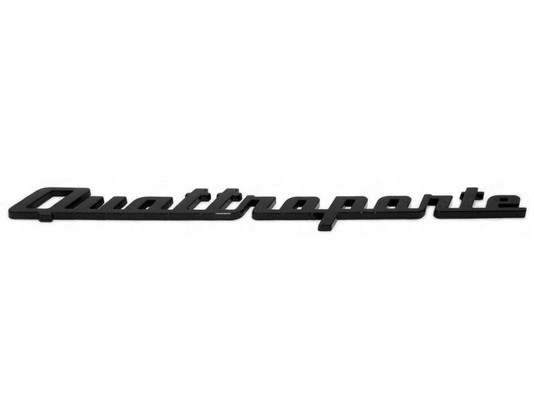 Автологотип шильдик эмблема надпись Maserati Quattroporte Black черный глянец на крышку багажника 430548 фото
