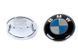 Автологотип емблема BMW синьо-білий карбон 74мм 327056 фото 2