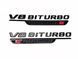 Автологотип емблема напис Mercedes V8 Biturbo Performance black 2штуки чорний глянець A2328175700 522762 фото 1