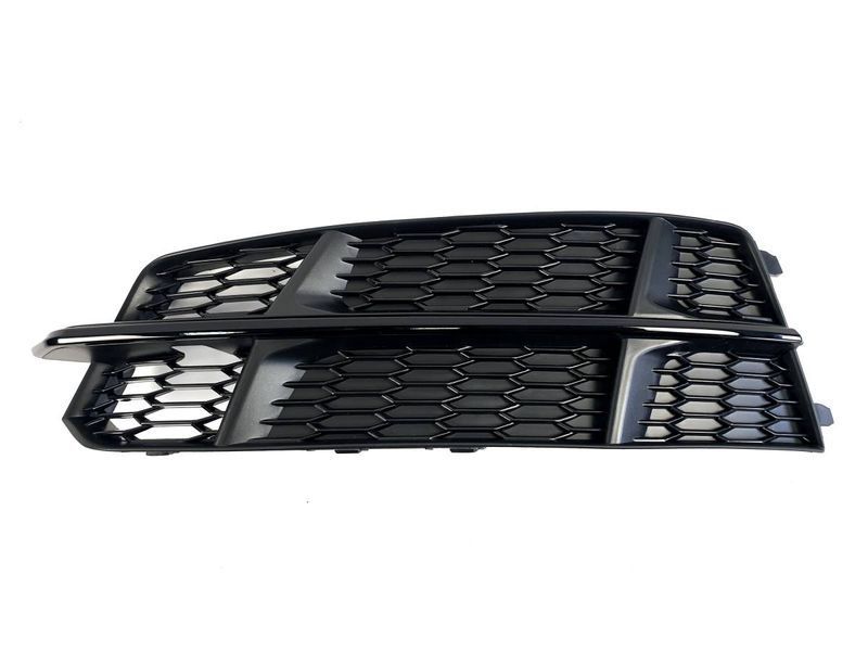 Решітки в бампер на Audi A6 C7 2014-2018 S-Line стиль S6 Full Black 429156 фото