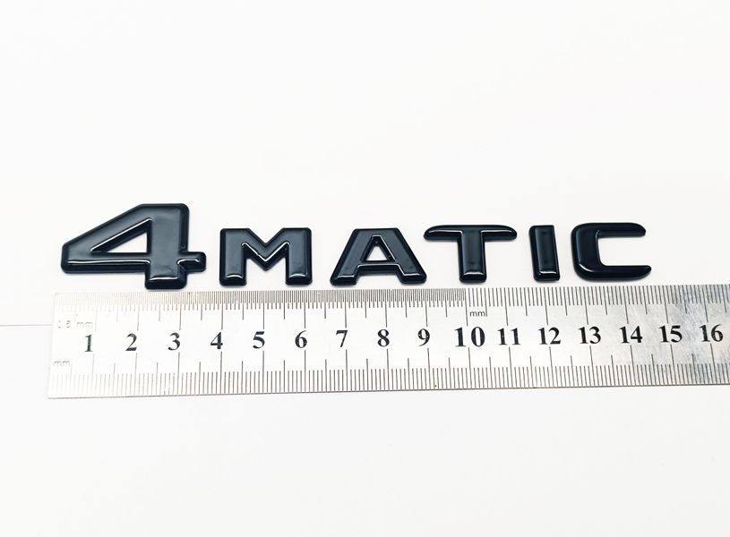 Автологотип емблема напис Mercedes 4MATIC чорний глянець 227084 фото