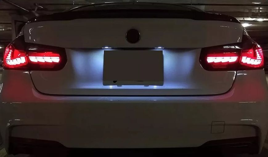 Задні ліхтарі на BMW 3 Series F30 2013-2018 червона LED стиль M4 Oled 430386 фото