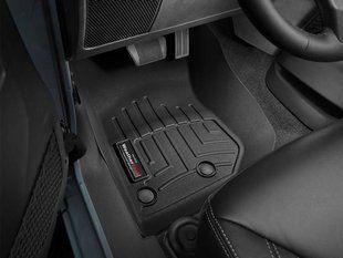 3D килимки для Jeep Wrangler 2014-2017 чорні передні WeatherTech 445731 46386 фото