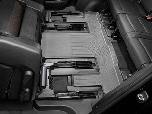3D килимки для Cadillac Escalade, Chevrolet Tahoe, GMC Yukon 2020- сірі 3 ряд Bucket Seating WeatherTech 4616323 236984 фото