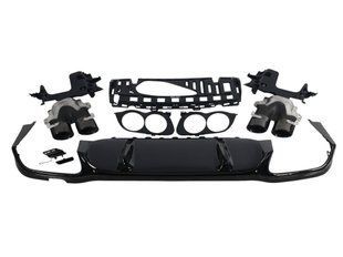 Диффузор (заднего бампера) Full Black (стиль E53) Sedan AMG на Mercedes E-class W213 2020-2023 430294 фото