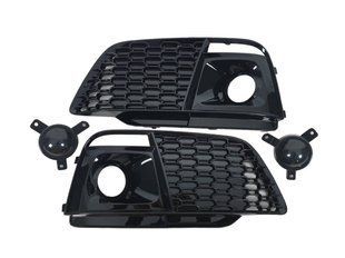 Решетки переднего бампера Audi Q5 2016-2020 S-Line, SQ5 Full Black 429135 фото
