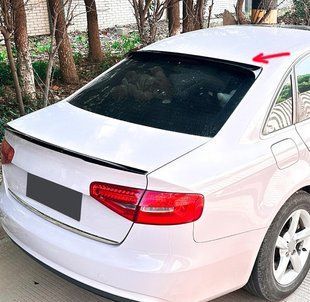 Спойлер бленда заднього вікна на Audi A4 B8 2007-2015 чорний глянець 522459 фото