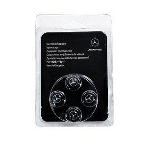 Ковпачки на ніпель з логотипом авто Mercedes-Benz чорного кольору 431471 фото