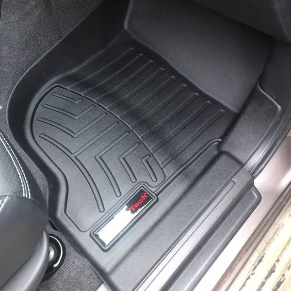 3D килимки для Mitsubishi L200, Fiat Fullback 2018- чорні передні WeatherTech 4413521 141485 фото