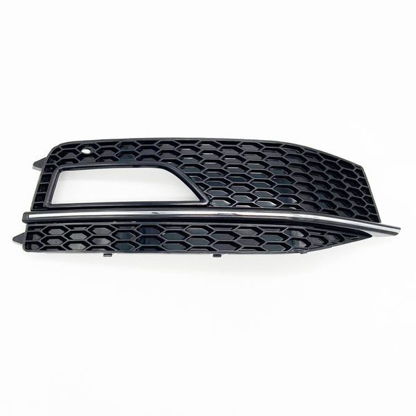 Решетки переднего бампера на Audi A4 B8 2011-2015 S-Line черные с хромом 353350 фото