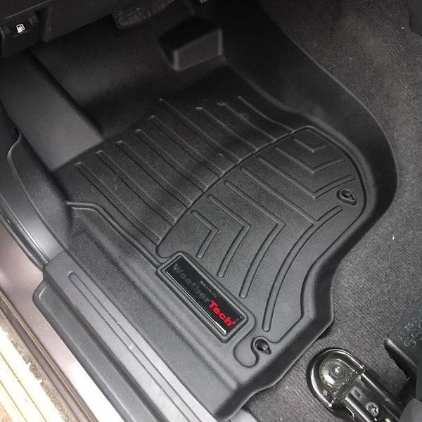 3D килимки для Mitsubishi L200, Fiat Fullback 2018- чорні передні WeatherTech 4413521 141485 фото