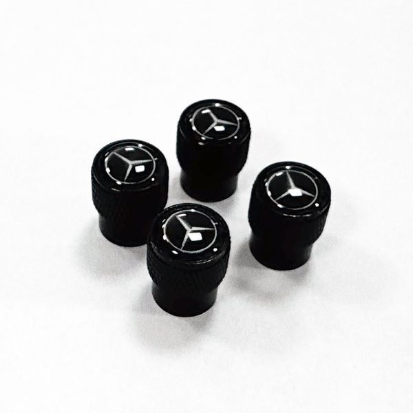 Ковпачки на ніпель з логотипом авто Mercedes-Benz чорного кольору 431471 фото