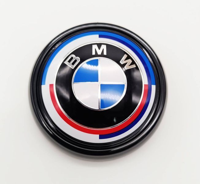 Автологотип шильдик эмблема BMW X5 E70 2006-2013 Ювілейна 50 років Motorsport задня чорний подіум 430355 фото
