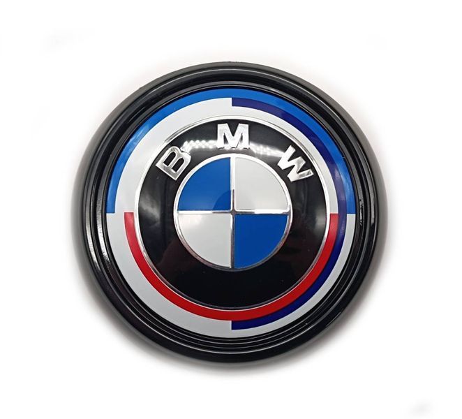 Автологотип шильдик эмблема BMW X5 E70 2006-2013 Ювілейна 50 років Motorsport задня чорний подіум 430355 фото