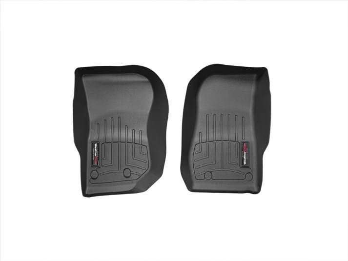 3D килимки для Jeep Wrangler 2014-2017 чорні передні WeatherTech 445731 46386 фото