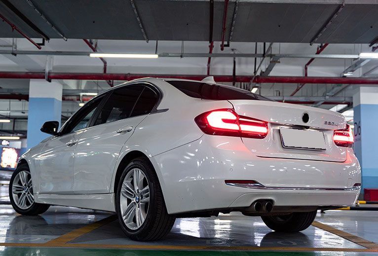 Задние фонари на BMW 3 Series F30 2013-2016 черный LED стиль G30 look 430387 фото