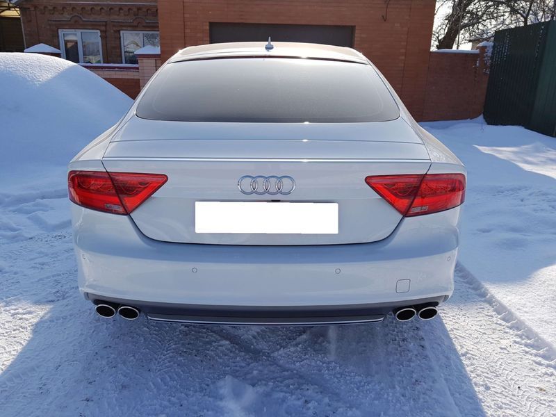 Диффузор (заднего бампера) Silver (в стиле S7) 00-00 на Audi A7 2010-2014 427825 фото