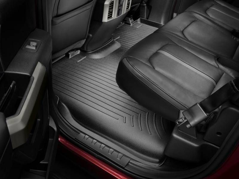3D килимки для Ford F-150 2014-2020, 2021- SuperCrew чорні задні Bucket Seating WeatherTech 446972 46279 фото