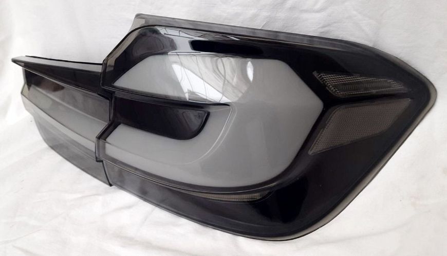 Задние фонари на BMW 3 Series F30 2013-2016 черный LED стиль G30 look 430387 фото