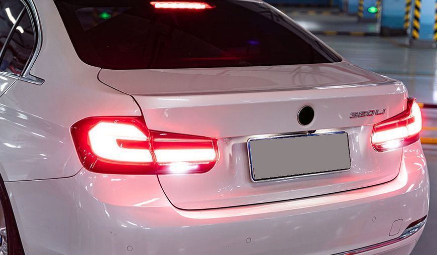 Задние фонари на BMW 3 Series F30 2013-2016 черный LED стиль G30 look 430387 фото