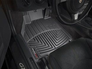 3D килимки для Porsche 911, Boxter, Cayman 2004- чорні передні WeatherTech 442461 141464 фото