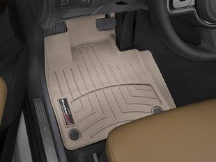 3D килимки для Volvo XC90 2015- бежеві передні WeatherTech 458281 47055 фото